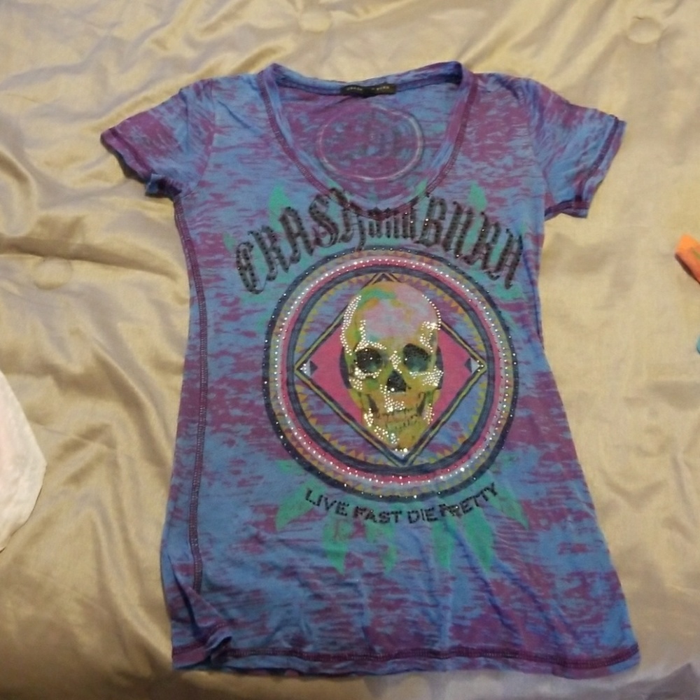 Crash and burn tee